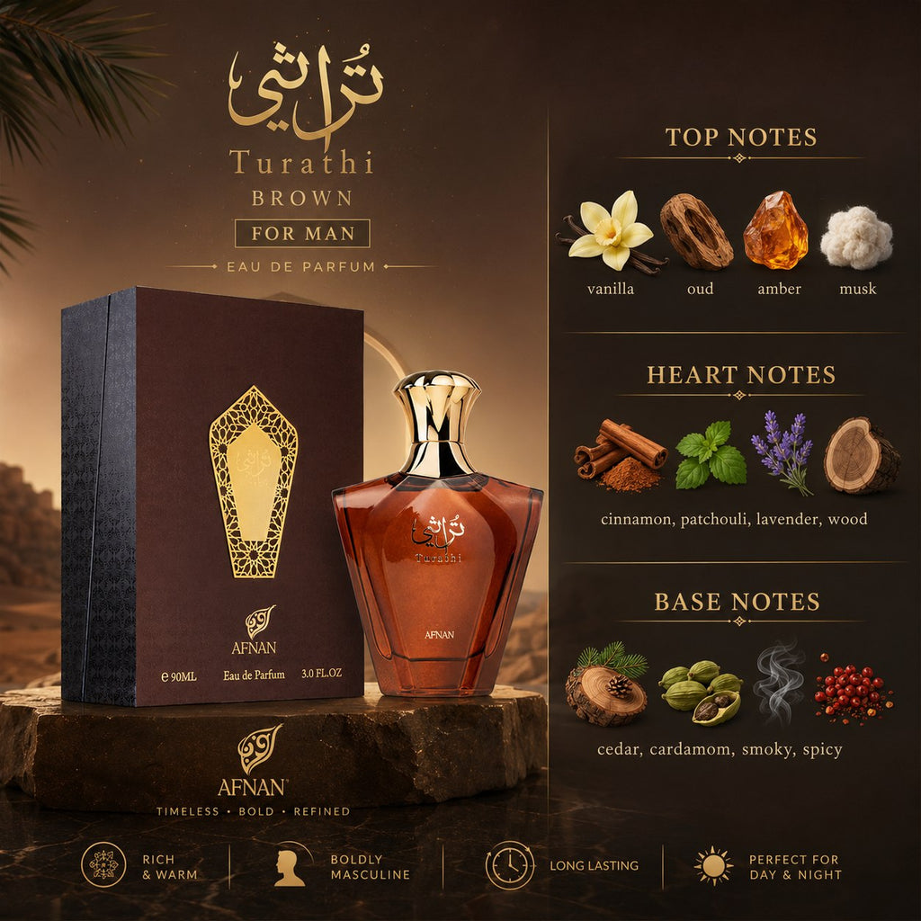 Afnan Turathi Brown Homme Eau de Parfum 90ml Men