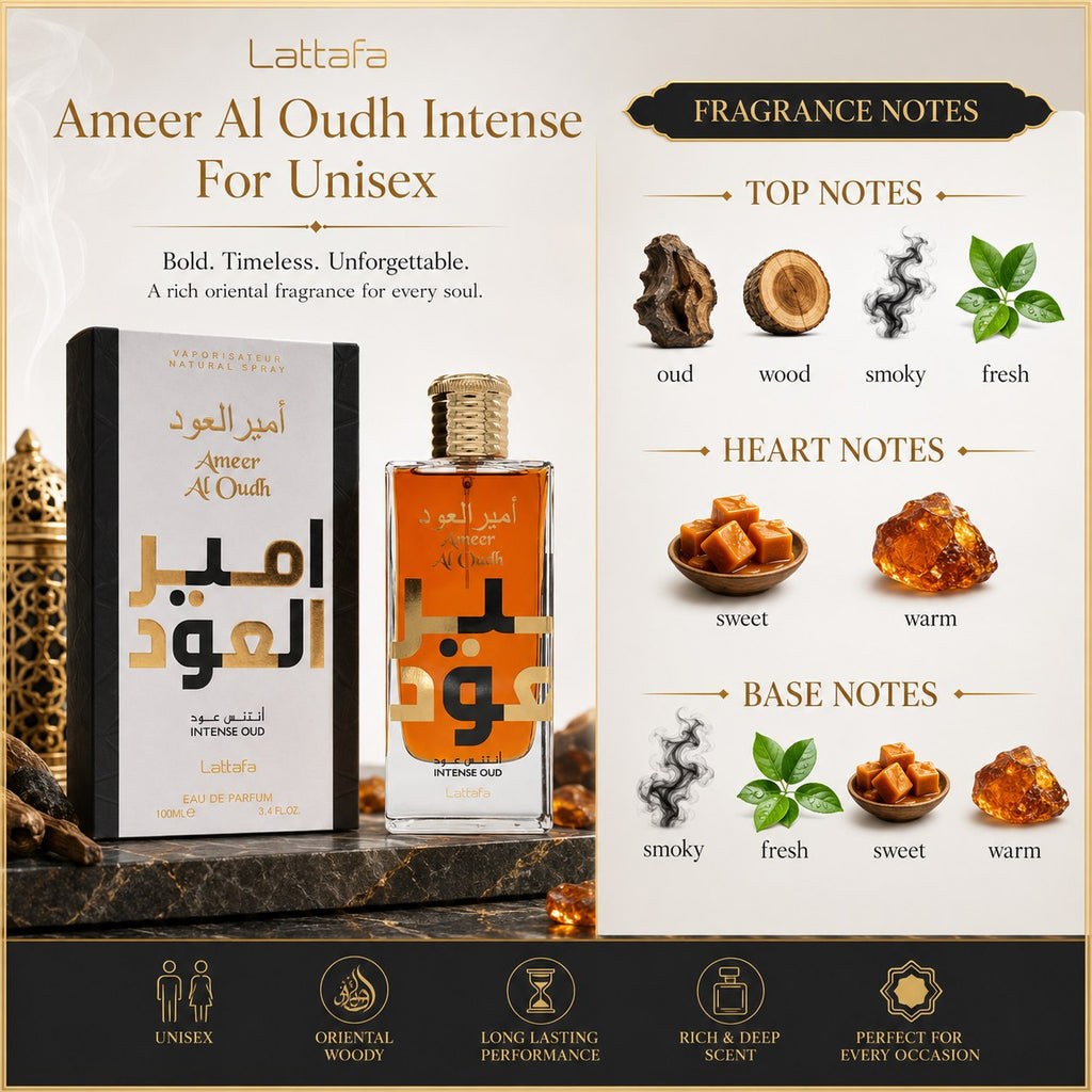 Lattafa Ameer Al Oudh Intense Oud Eau de Parfum 100ml Unisex