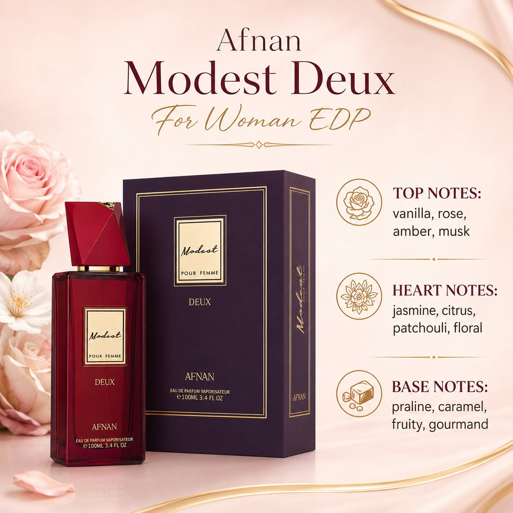 Afnan Modest Deux Pour Femme Eau de Parfum 100ml Women