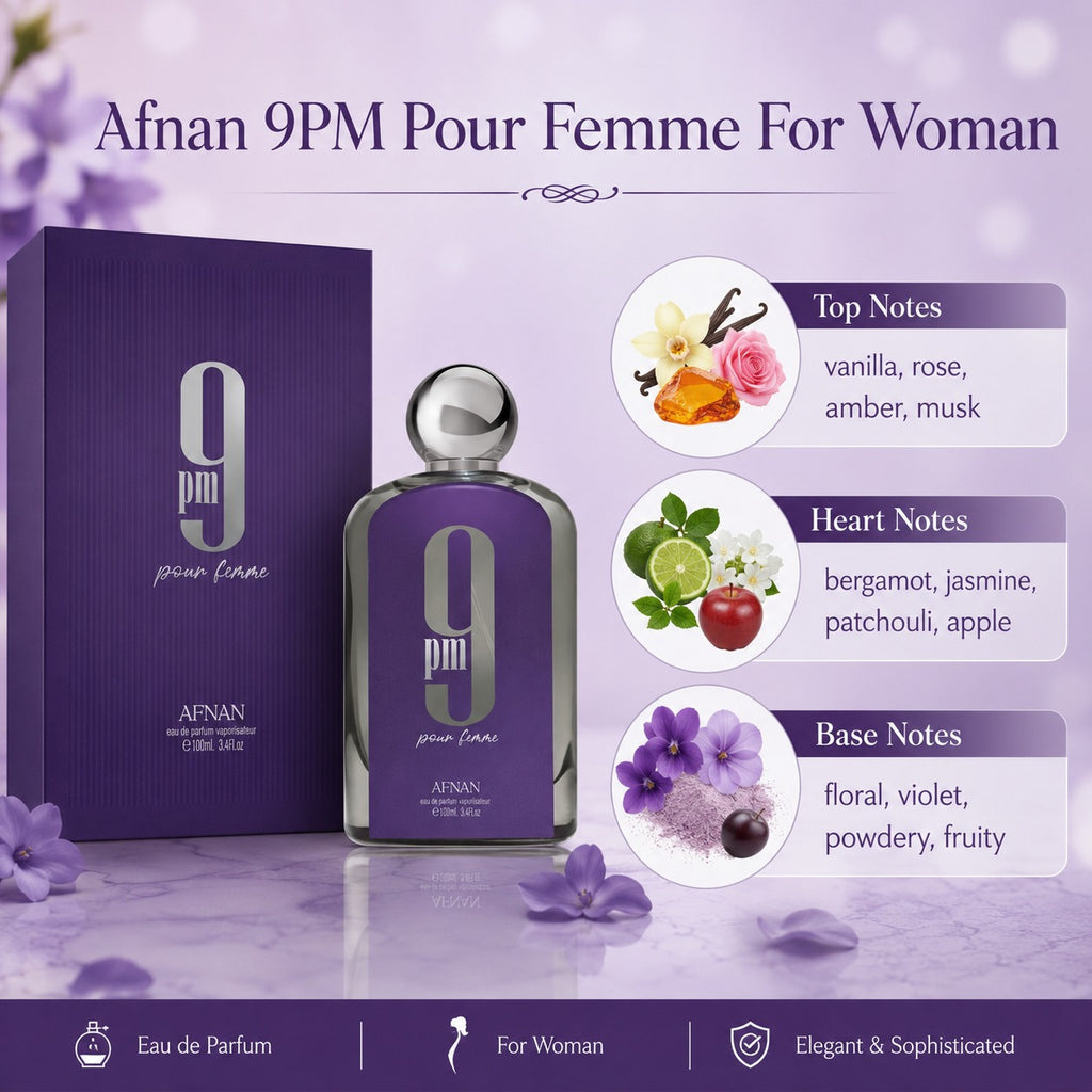Afnan 9PM Pour Femme Eau de Parfum 100ml Women