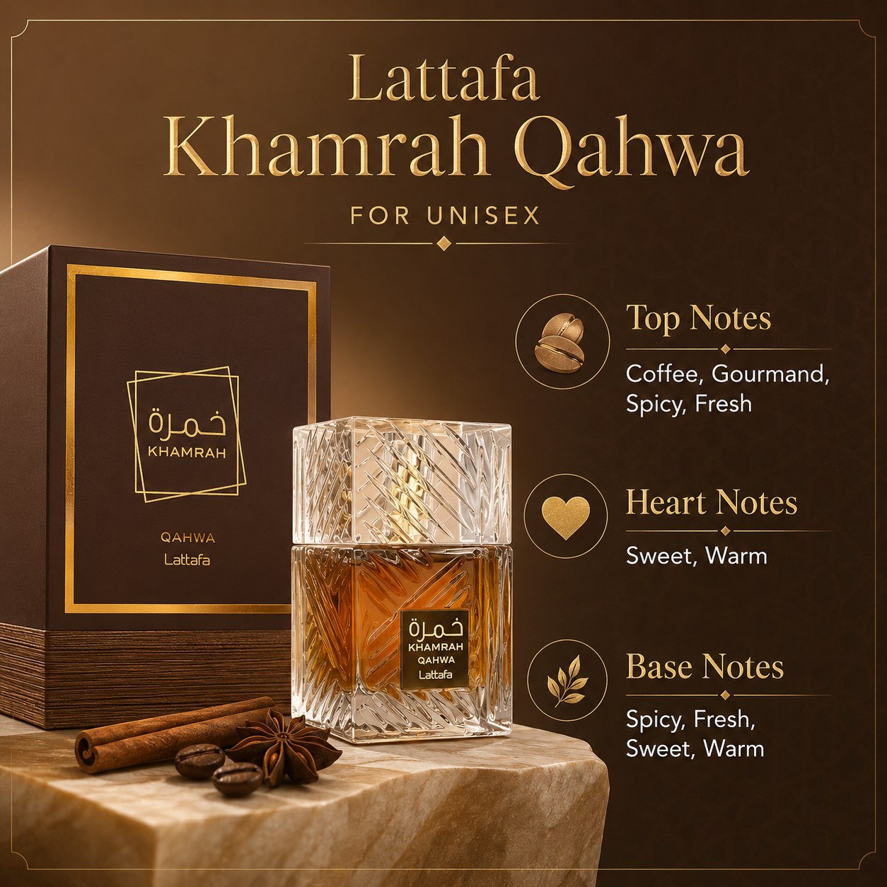 Lattafa Khamrah Qahwa Eau de Parfum 100ml Unisex